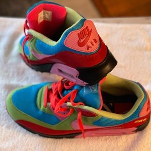 Nike Air Max 90 ID Sz 13 Lime/Pink/Blue/Red